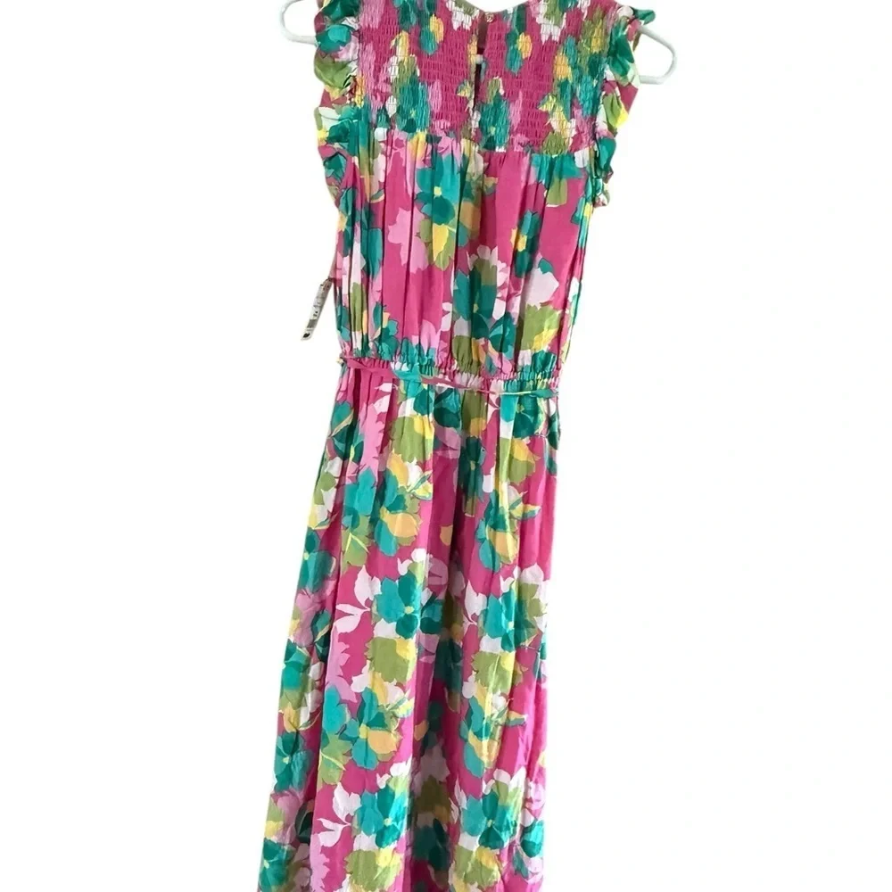 Draper James Pink and Green Midi Dress - Picture 4 of 10